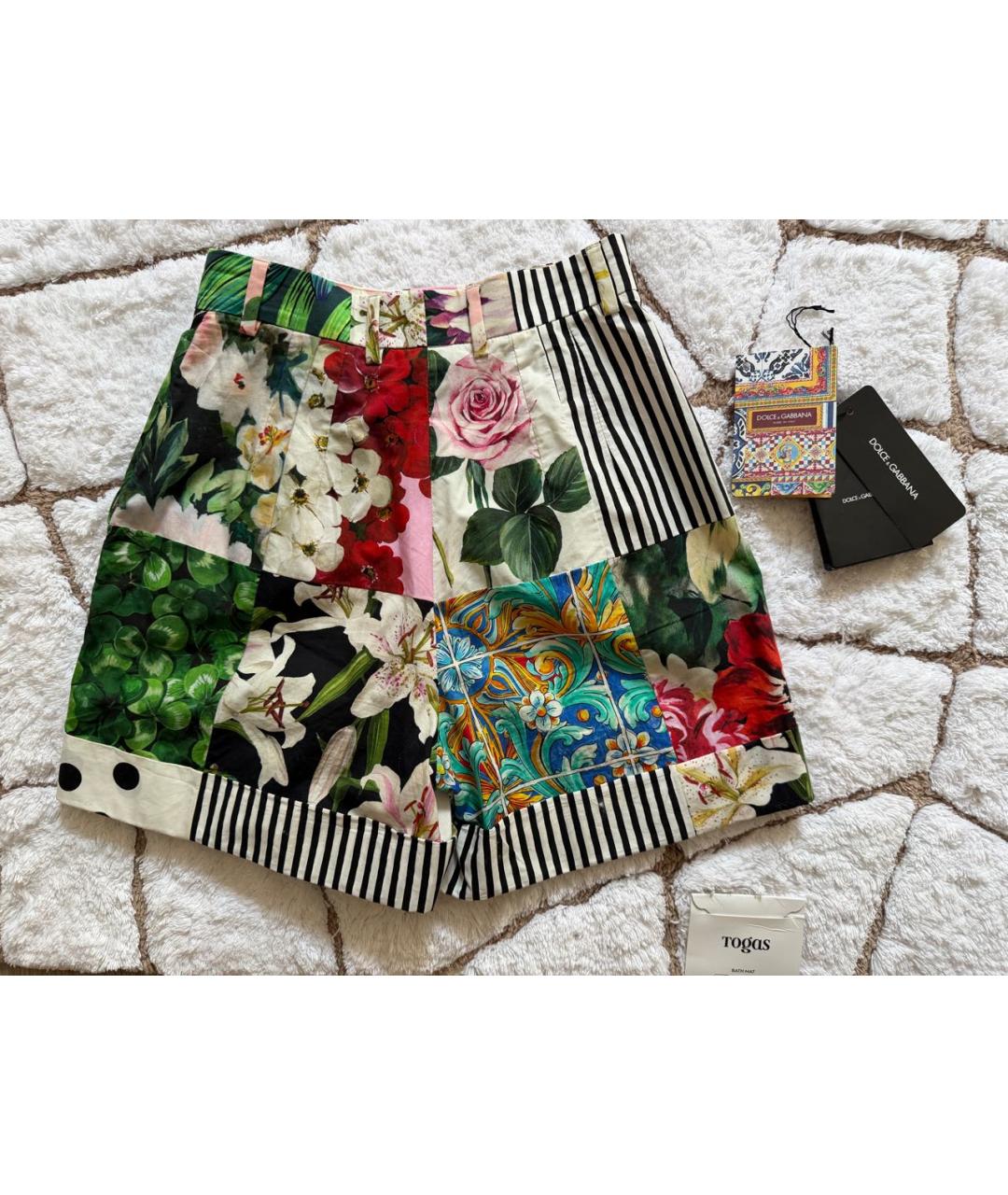 DOLCE&GABBANA Мульти хлопковые шорты, фото 2