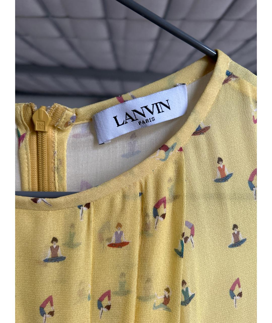 LANVIN Желтое повседневное платье, фото 3