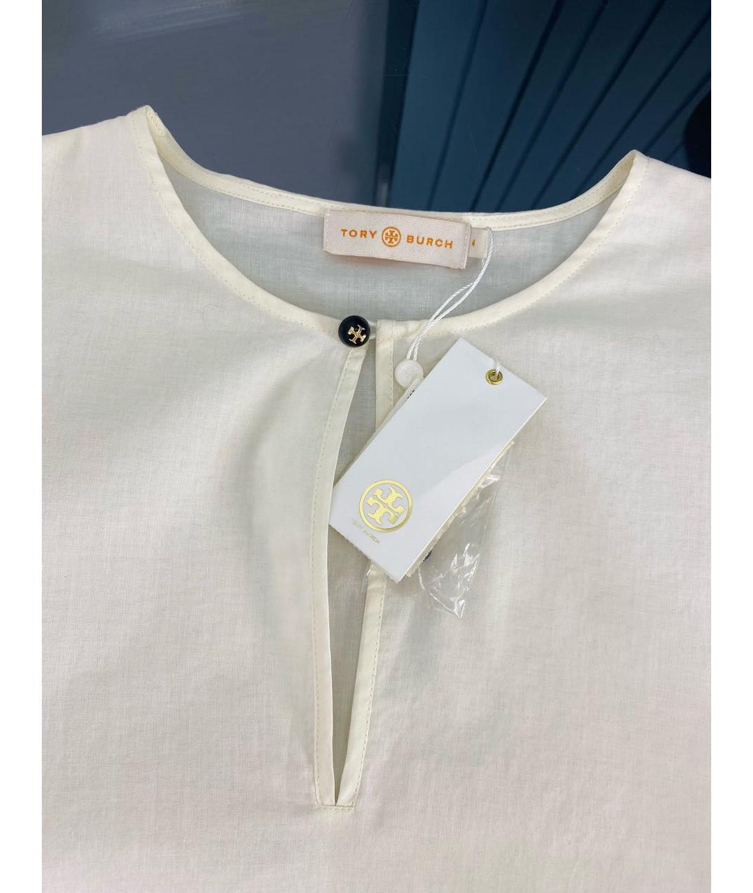 TORY BURCH Бежевая хлопковая блузы, фото 3