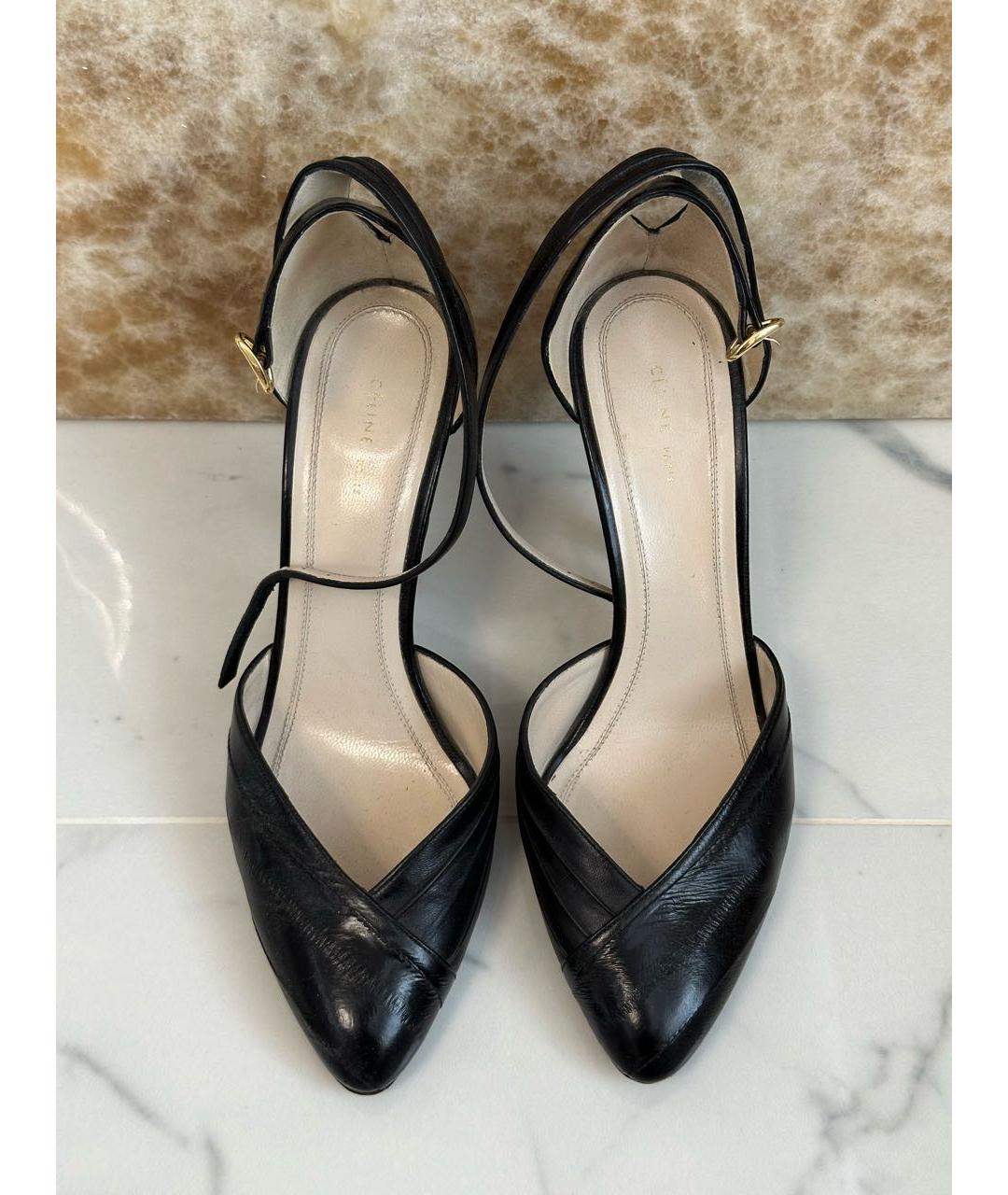 CELINE Черные туфли из экзотической кожи, фото 7
