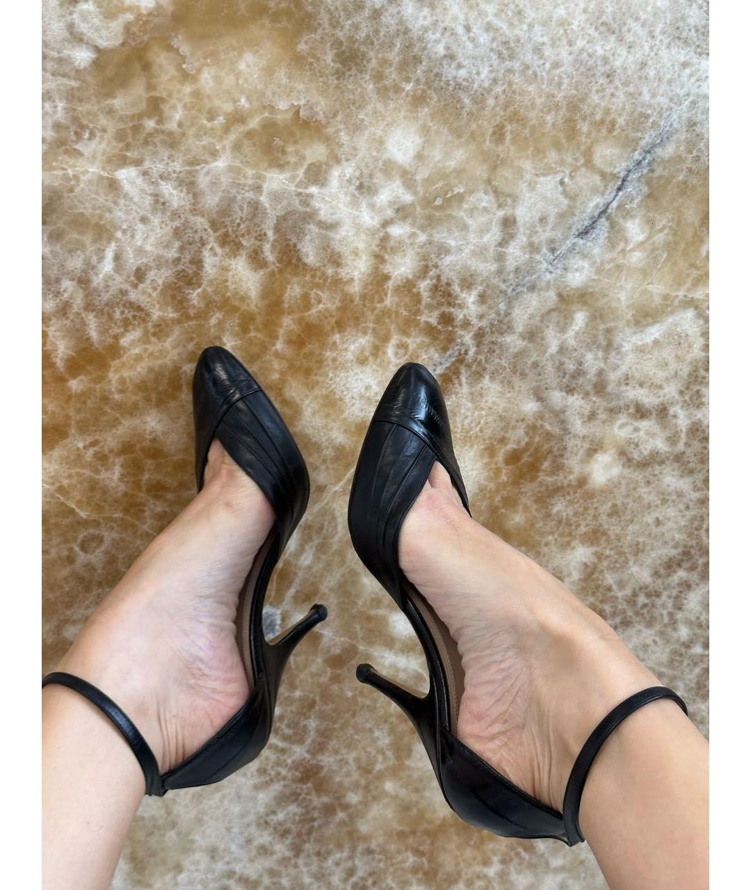 CELINE Черные туфли из экзотической кожи, фото 5
