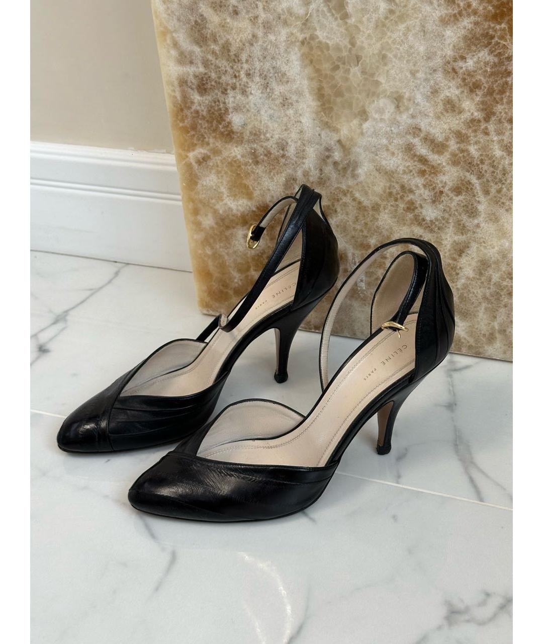 CELINE Черные туфли из экзотической кожи, фото 9