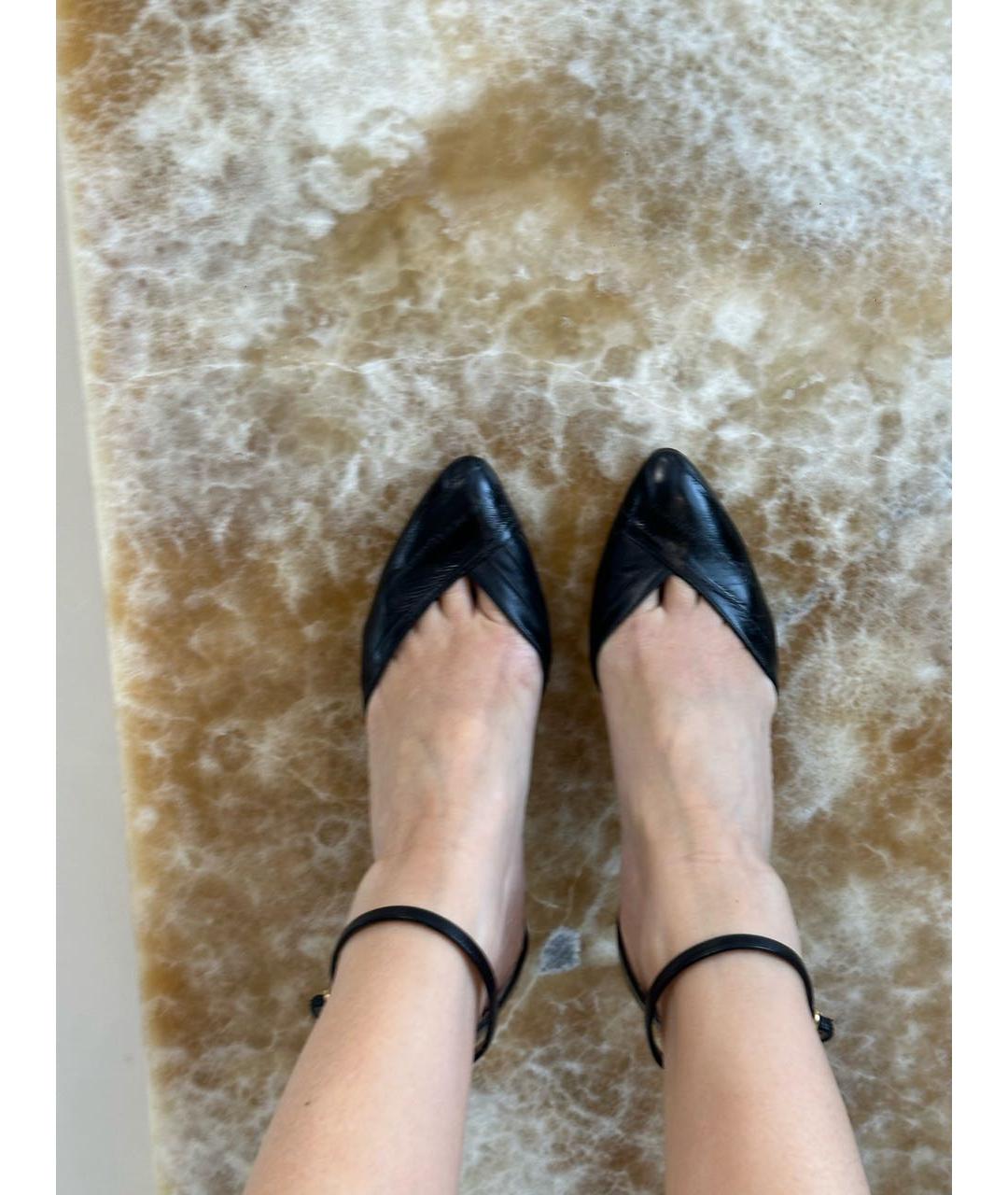 CELINE Черные туфли из экзотической кожи, фото 4