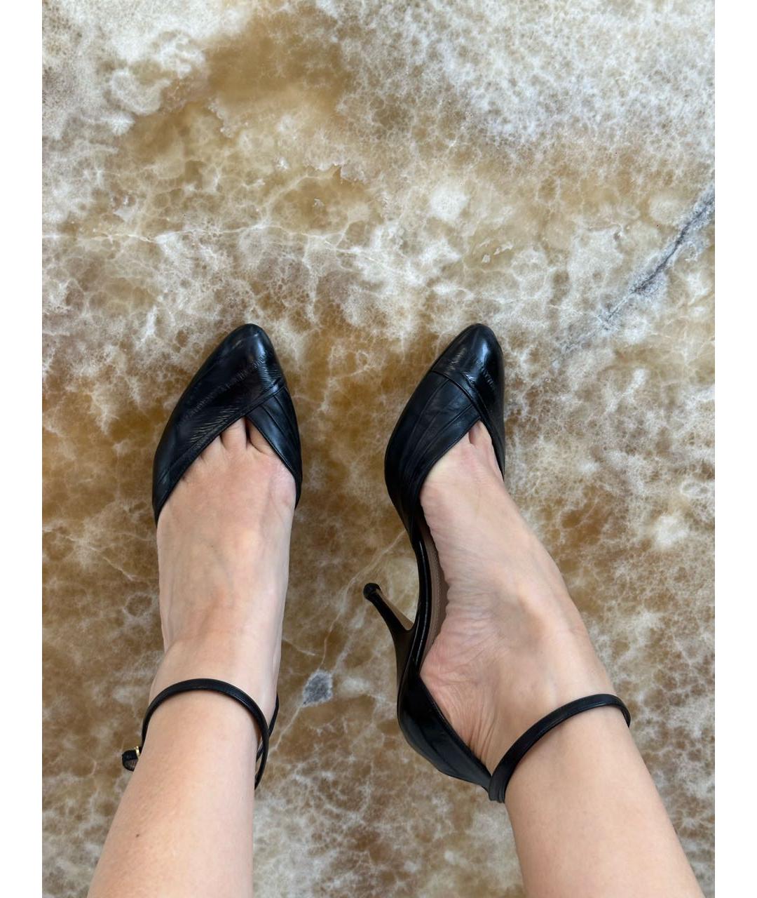 CELINE Черные туфли из экзотической кожи, фото 3