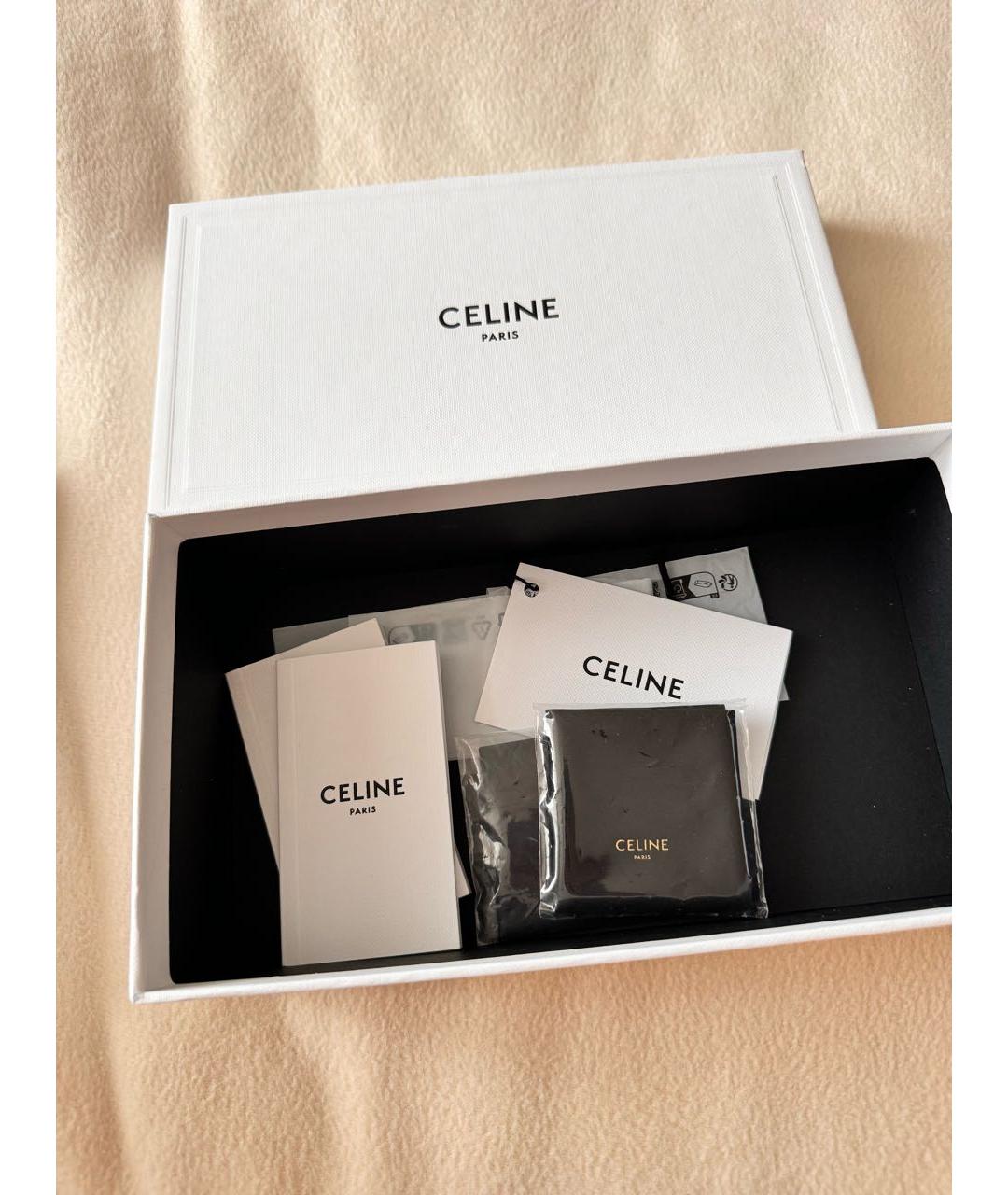 CELINE Золотые металлические солнцезащитные очки, фото 5