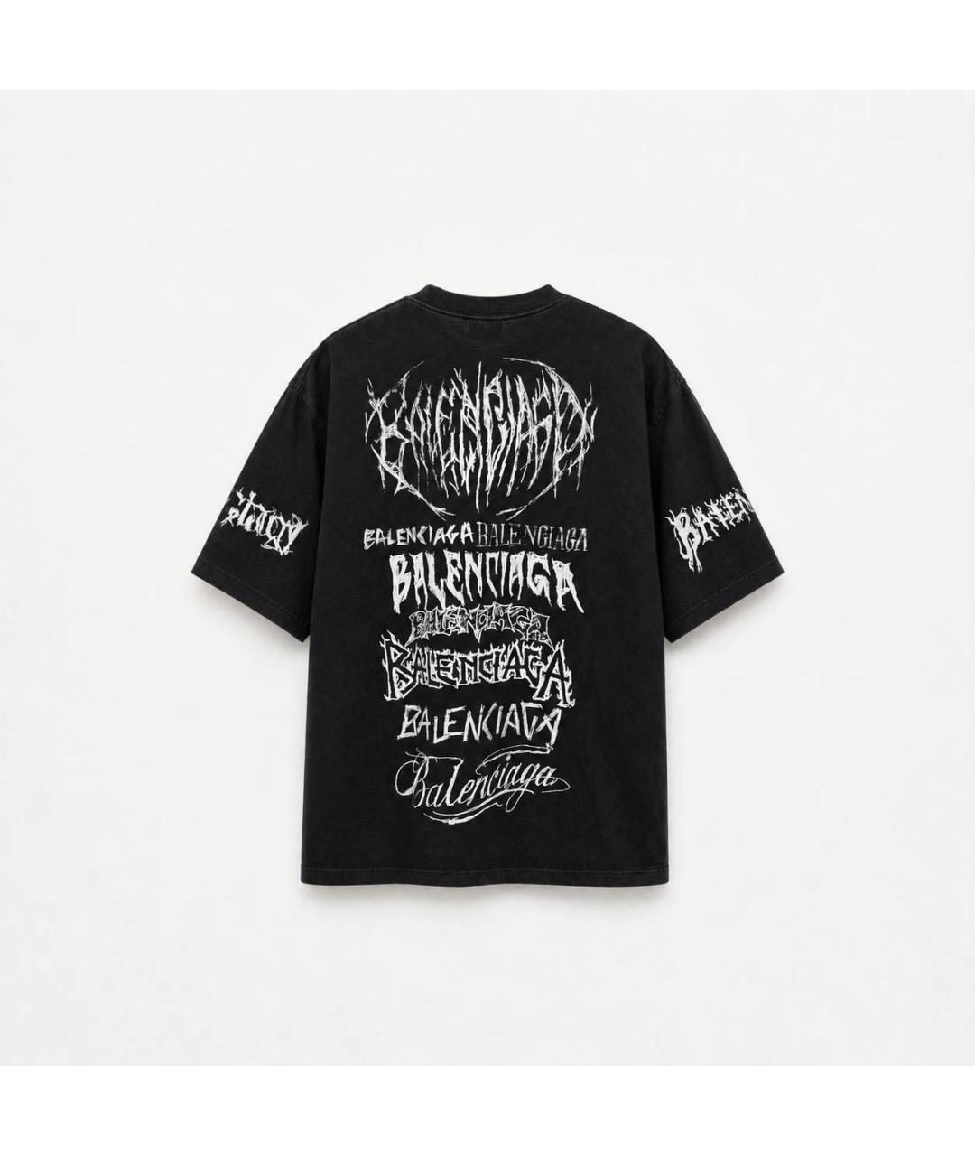 BALENCIAGA Черная футболка, фото 3