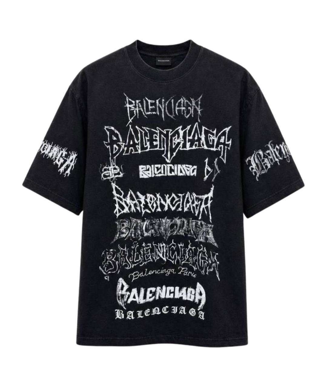 BALENCIAGA Черная футболка, фото 1