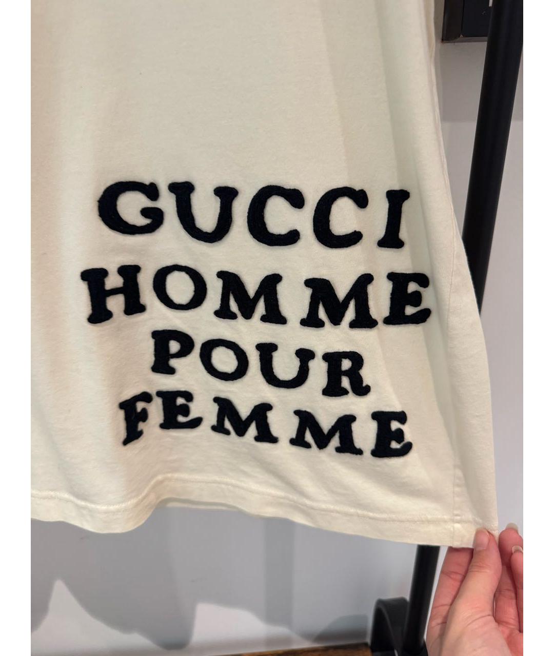 GUCCI Бежевая хлопковая футболка, фото 6