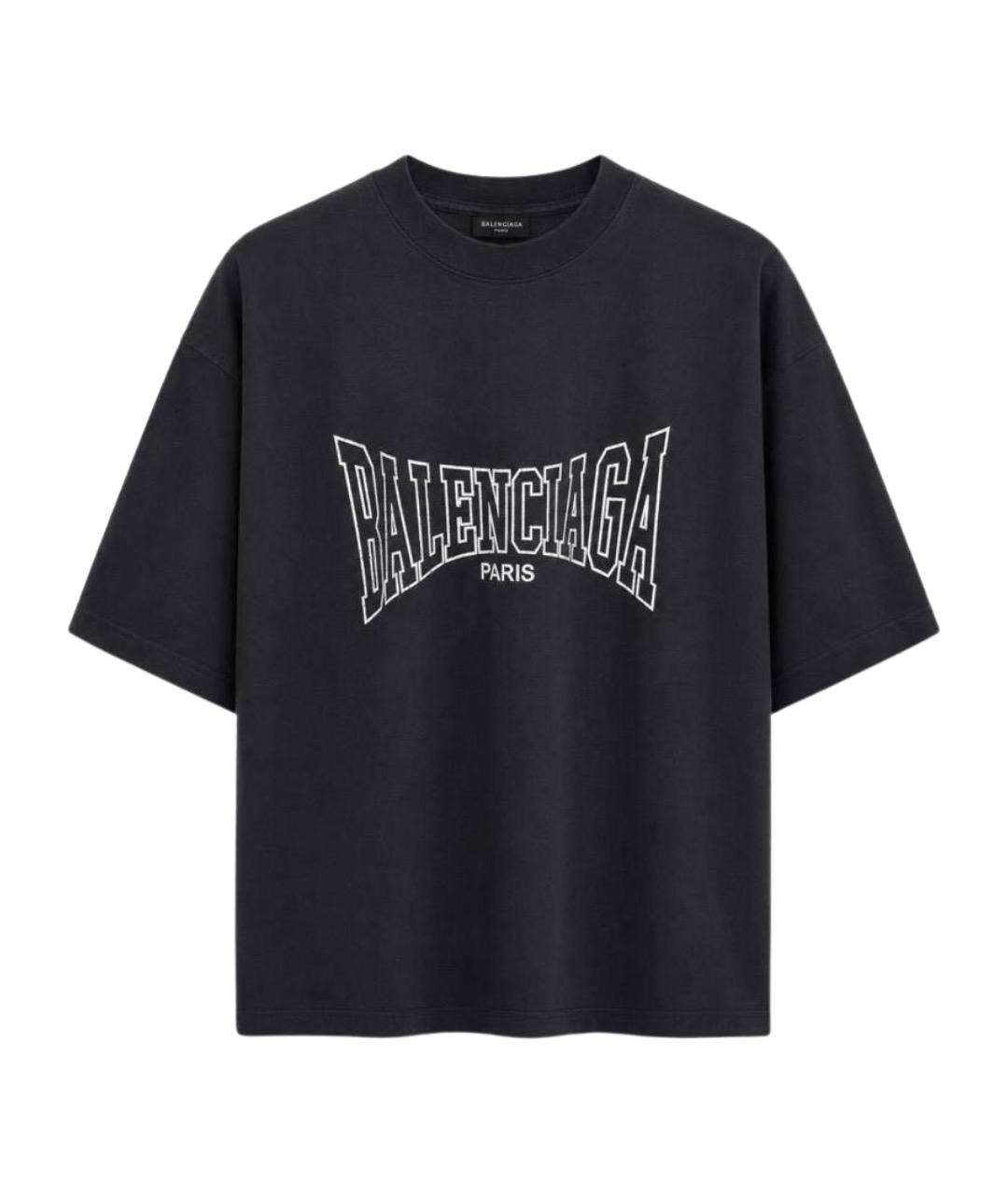 BALENCIAGA Черная футболка, фото 1