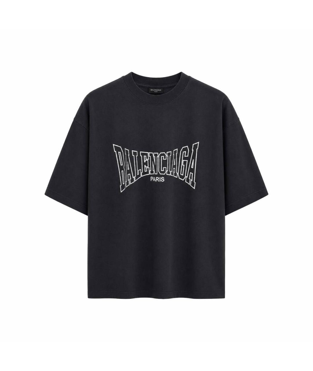BALENCIAGA Черная футболка, фото 4