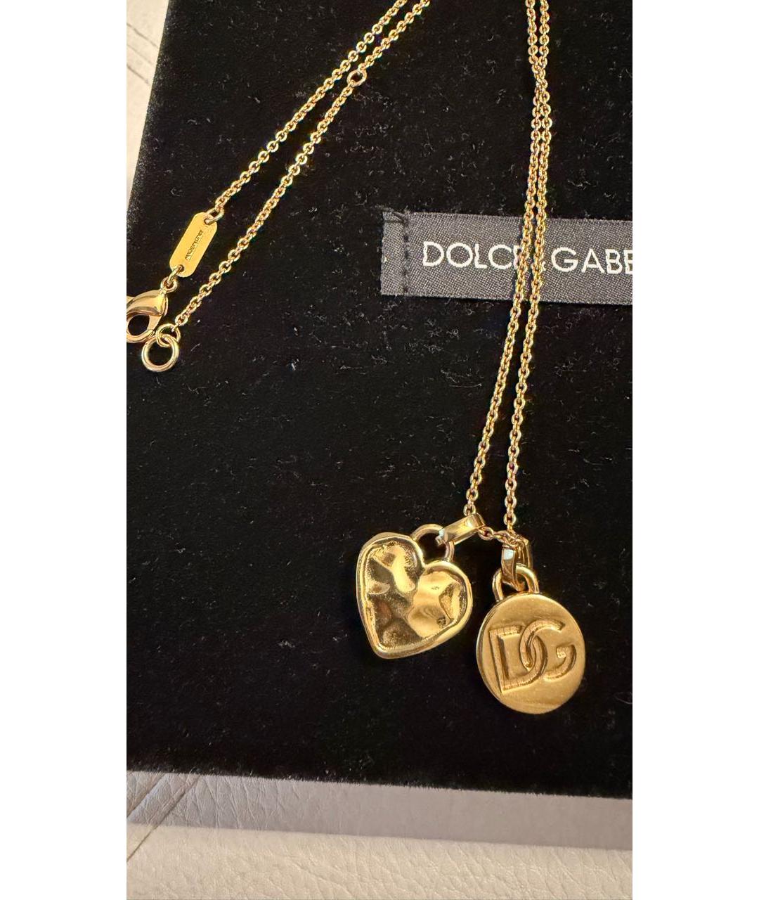 DOLCE&GABBANA Золотая латунная подвеска, фото 4