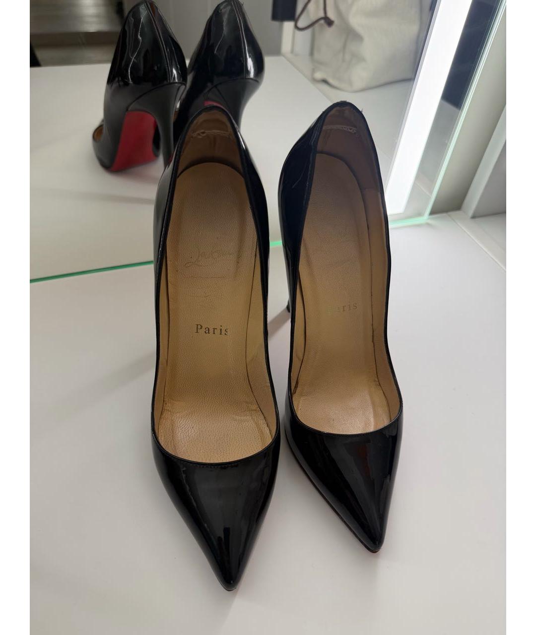 CHRISTIAN LOUBOUTIN Черные туфли из лакированной кожи, фото 3