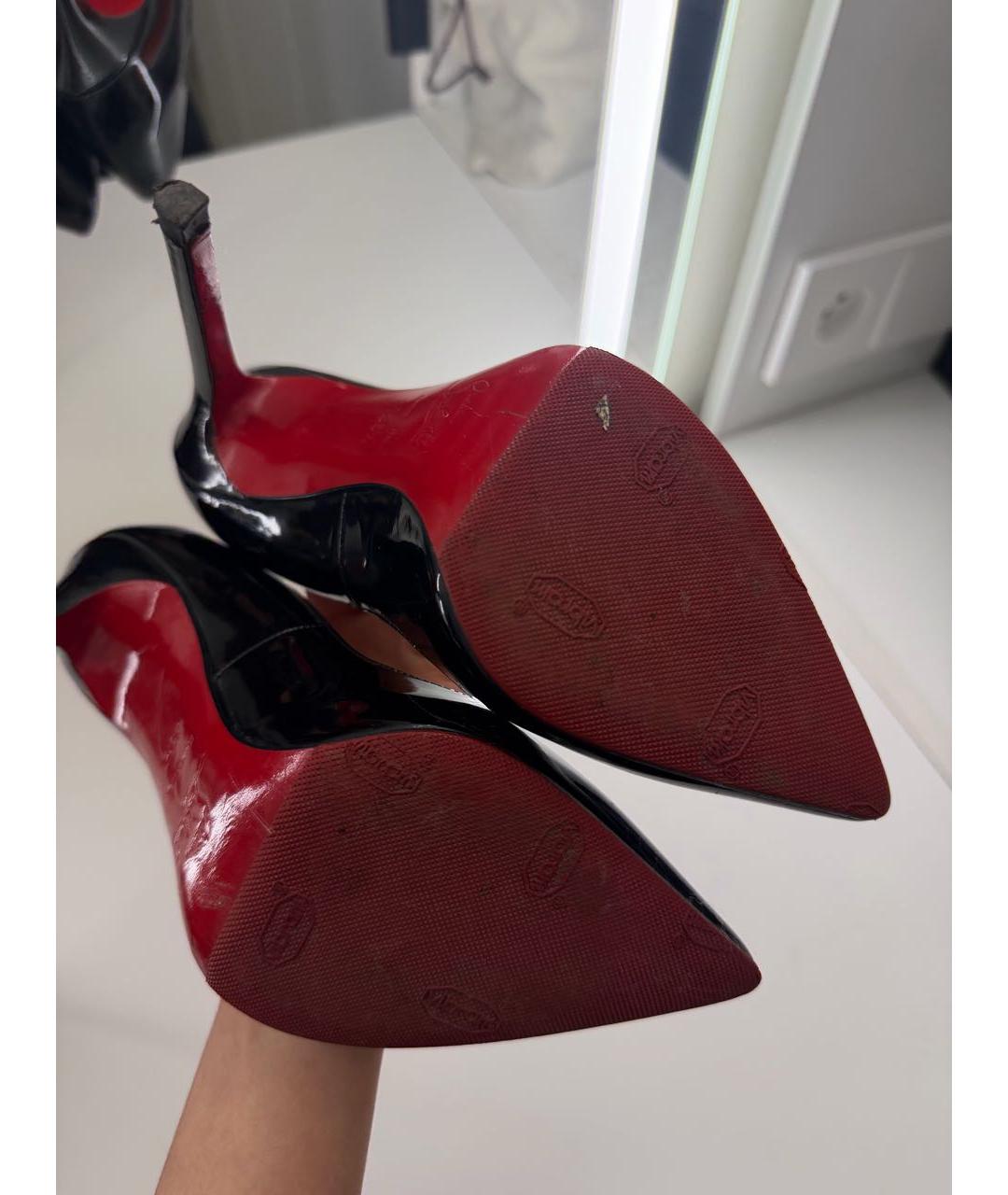 CHRISTIAN LOUBOUTIN Черные туфли из лакированной кожи, фото 5