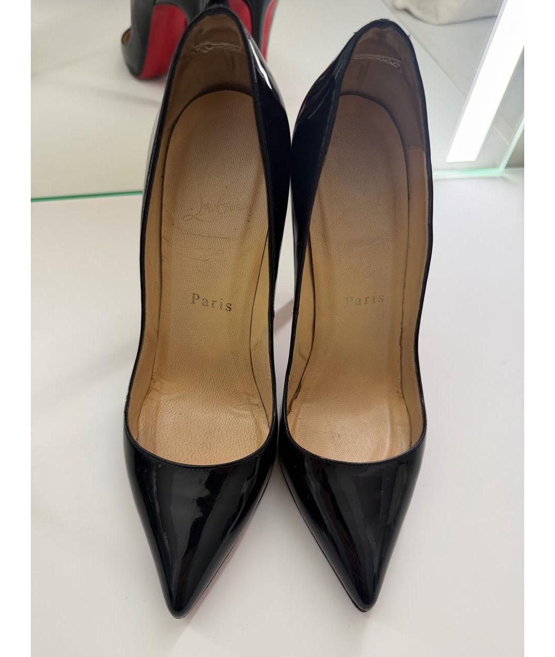 CHRISTIAN LOUBOUTIN Черные туфли из лакированной кожи, фото 6
