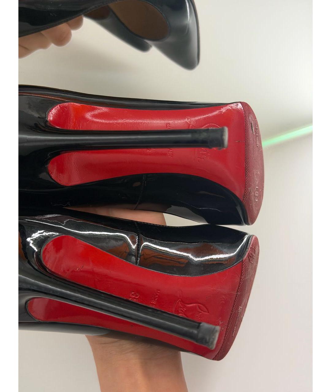 CHRISTIAN LOUBOUTIN Черные туфли из лакированной кожи, фото 8