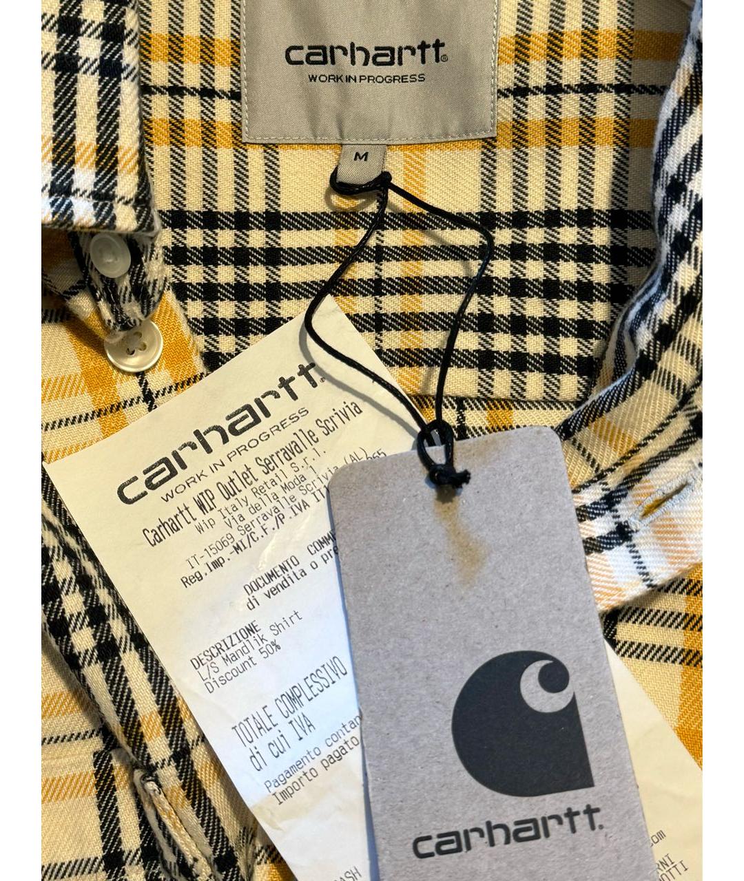 CARHARTT Желтая хлопковая кэжуал рубашка, фото 4