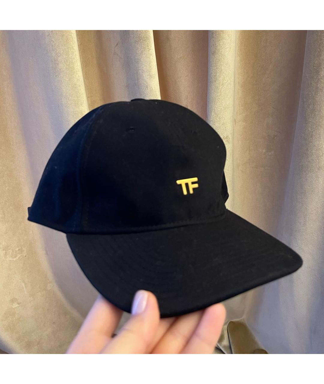 TOM FORD Черная хлопковая кепка, фото 2