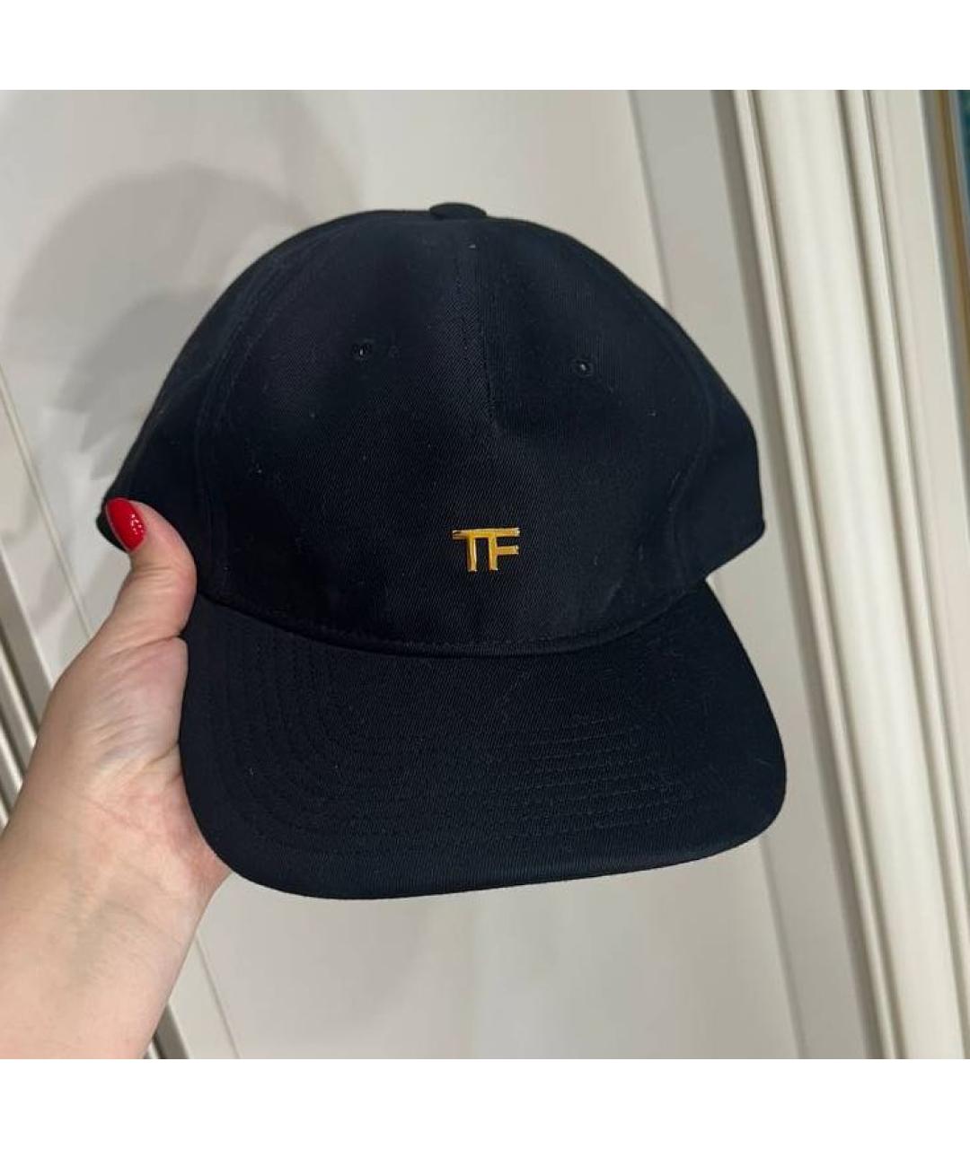 TOM FORD Черная хлопковая кепка, фото 6