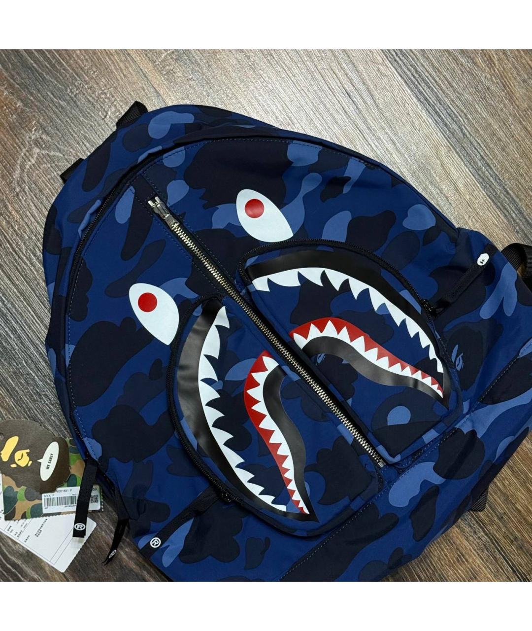 BAPE Синий синтетический рюкзак, фото 4