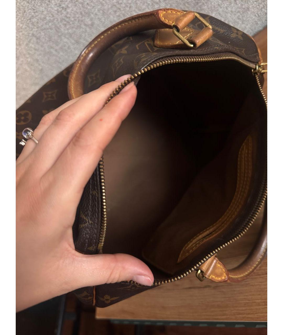 LOUIS VUITTON Коричневая сумка с короткими ручками, фото 6