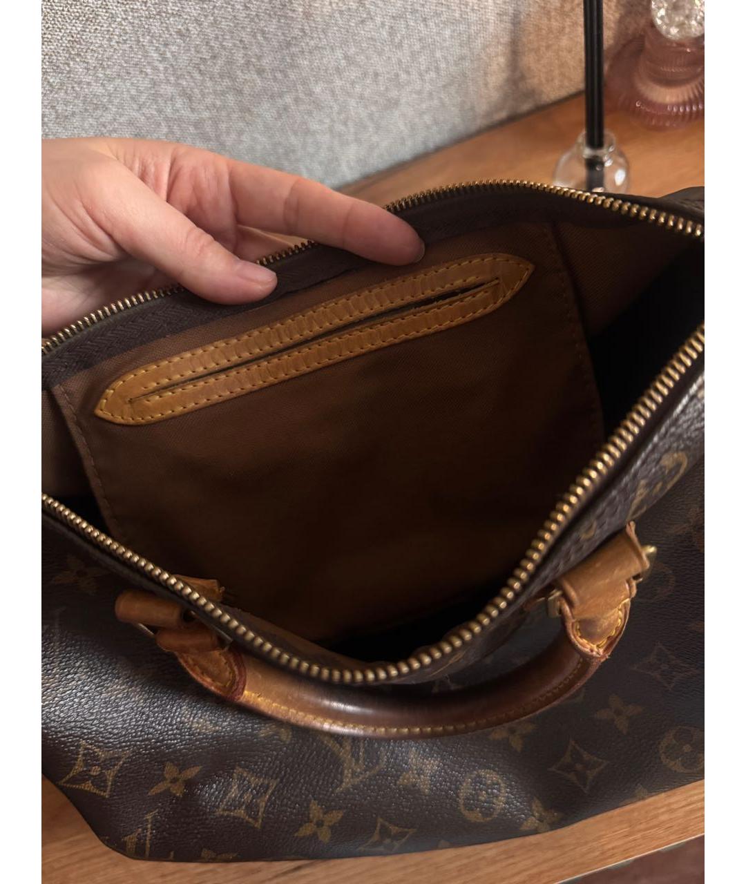 LOUIS VUITTON Коричневая сумка с короткими ручками, фото 8