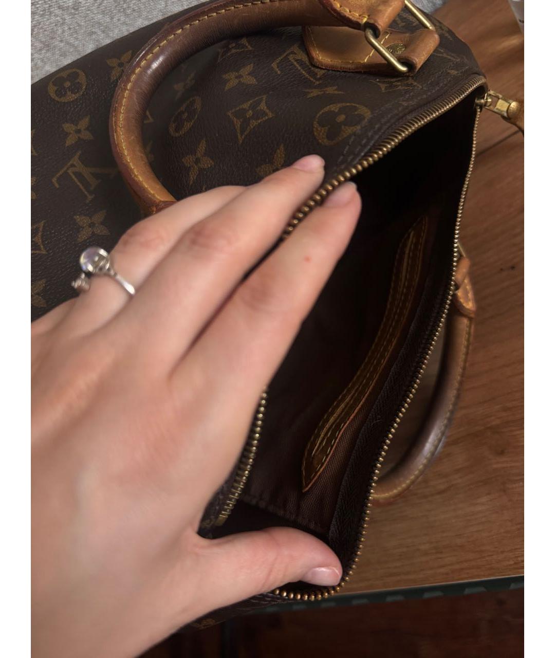 LOUIS VUITTON Коричневая сумка с короткими ручками, фото 7