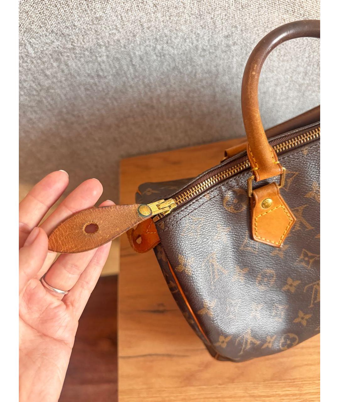 LOUIS VUITTON Коричневая сумка с короткими ручками, фото 3