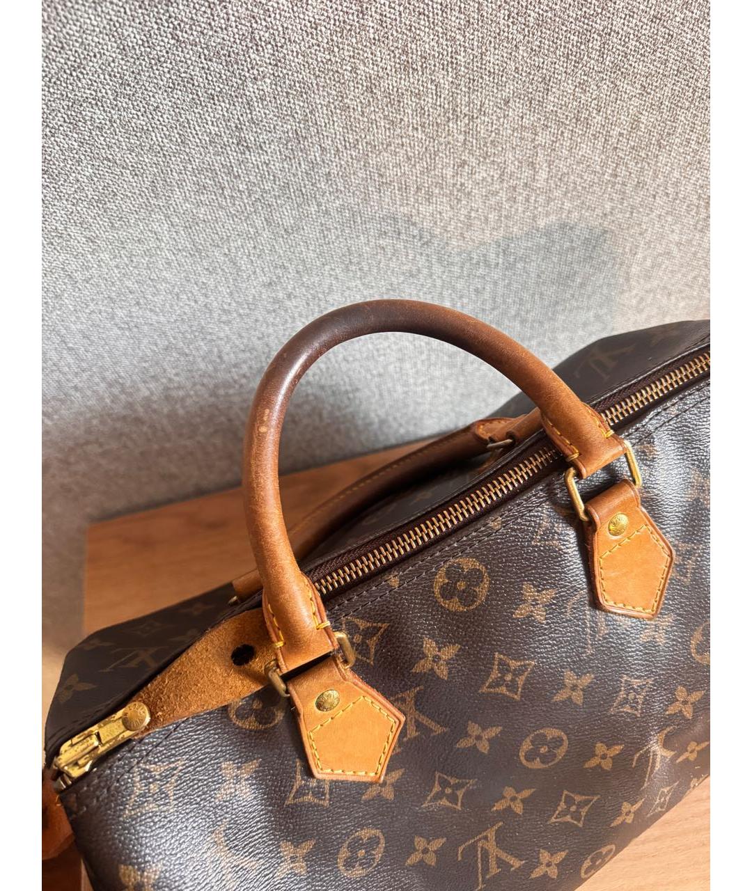 LOUIS VUITTON Коричневая сумка с короткими ручками, фото 2