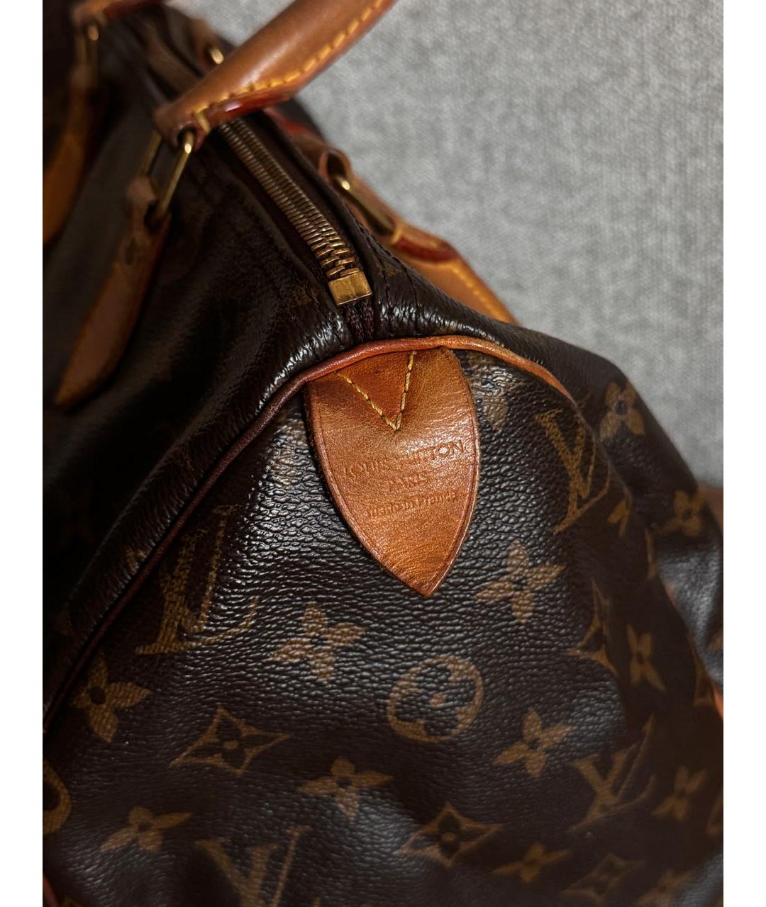 LOUIS VUITTON Коричневая сумка с короткими ручками, фото 4