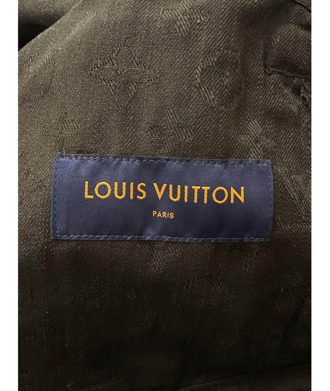 LOUIS VUITTON Черная хлопковая куртка, фото 6