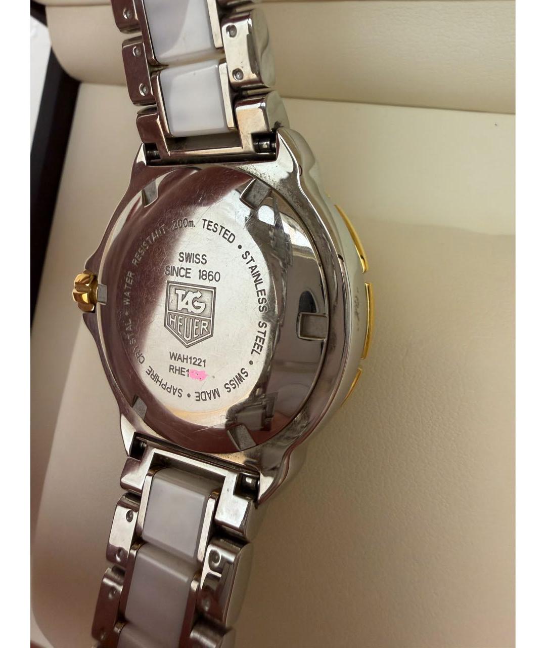 TAG HEUER Белые стальные часы, фото 7