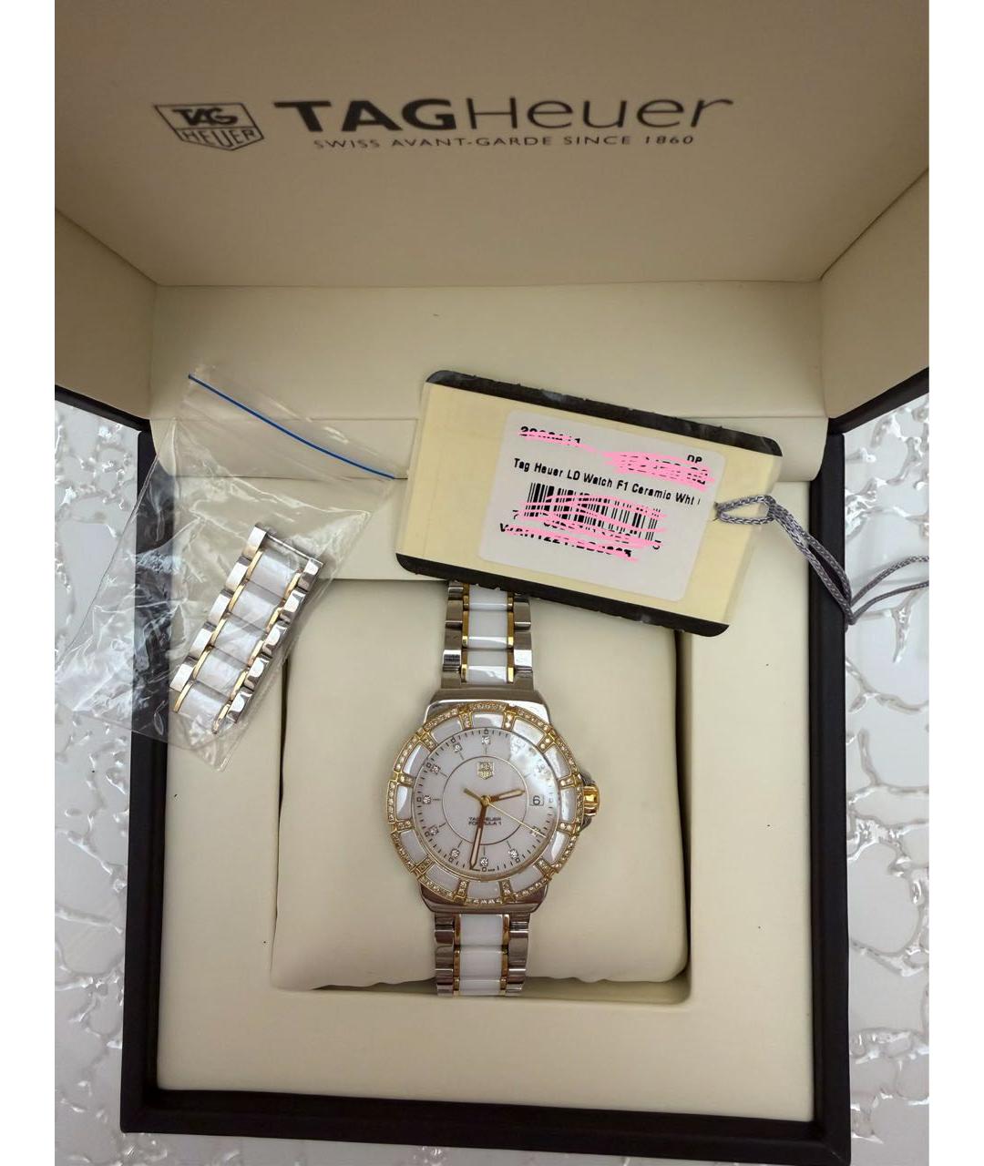 TAG HEUER Белые стальные часы, фото 5