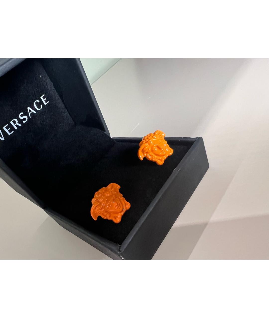 VERSACE Оранжевые серьги, фото 2