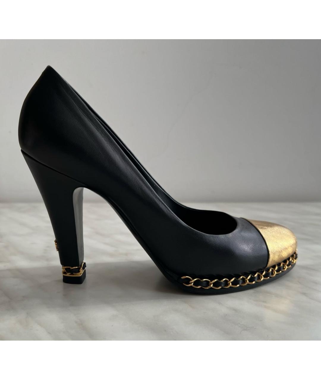 CHANEL Черные кожаные туфли, фото 8