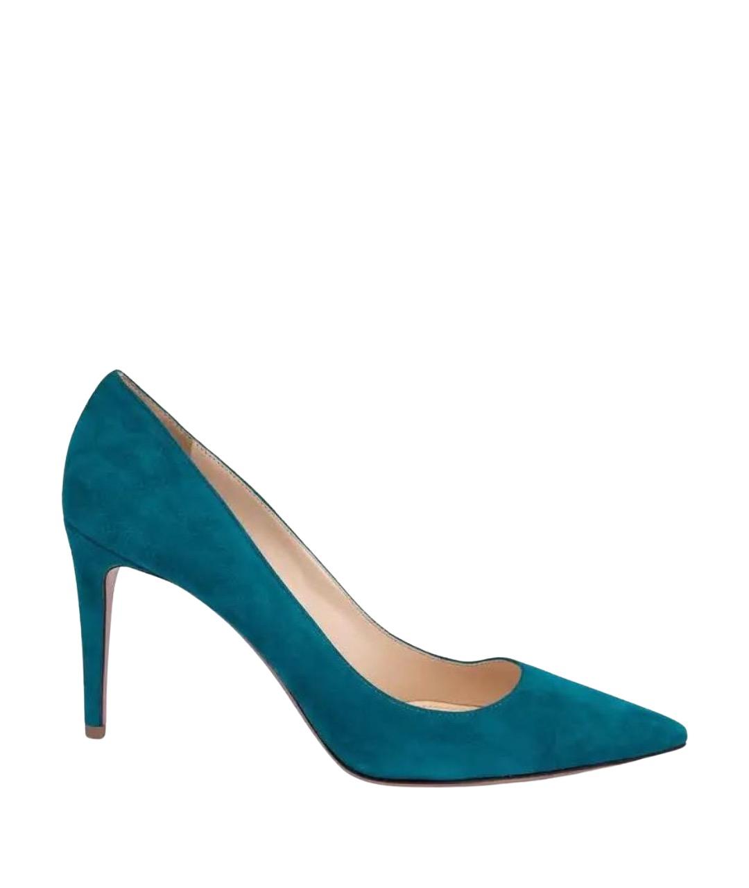 PRADA Бирюзовые замшевые туфли, фото 1