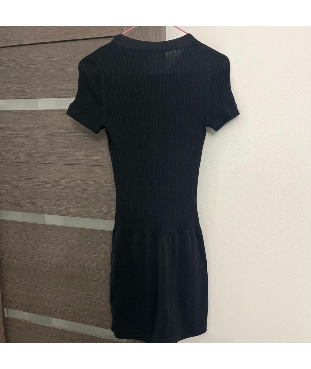 CHANEL Черное хлопковое повседневное платье, фото 2