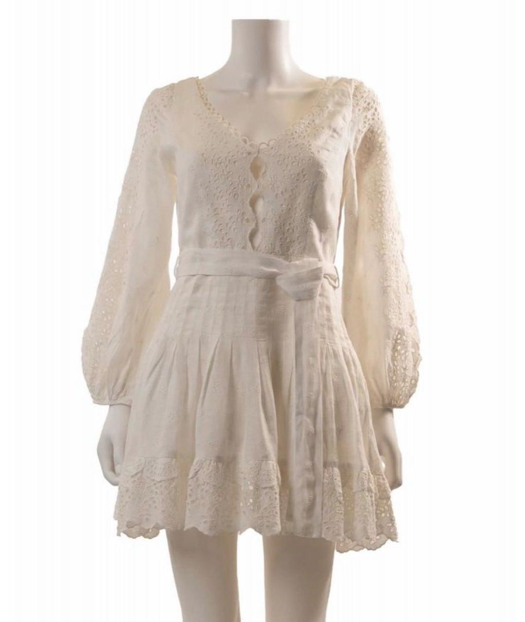 ZIMMERMANN Белое хлопковое повседневное платье, фото 5