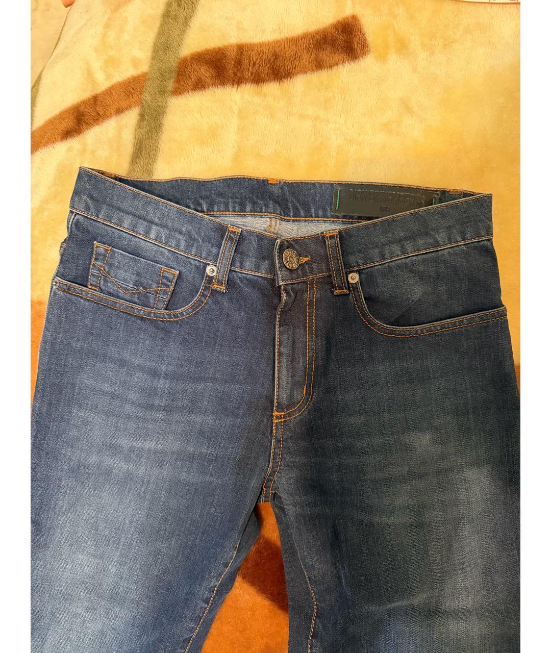 BIKKEMBERGS Синие хлопко-эластановые джинсы скинни, фото 2