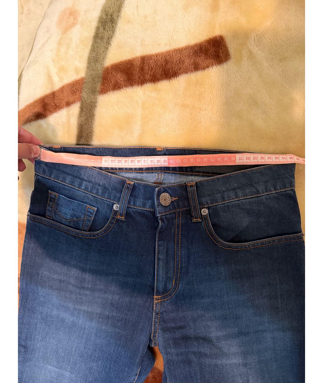 BIKKEMBERGS Синие хлопко-эластановые джинсы скинни, фото 3