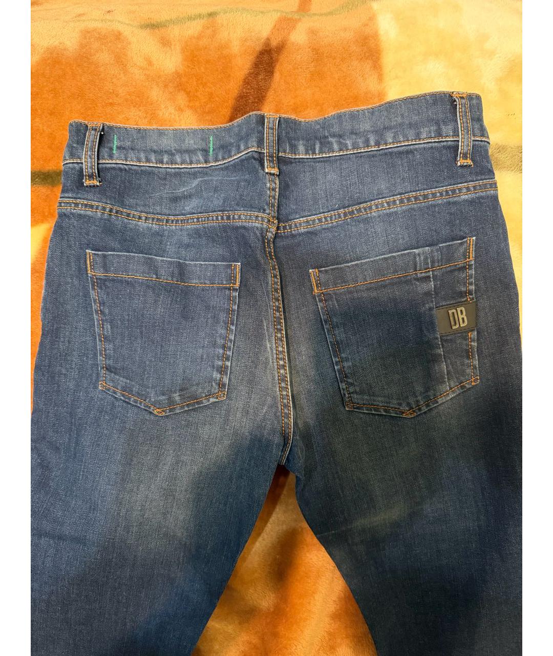 BIKKEMBERGS Синие хлопко-эластановые джинсы скинни, фото 4