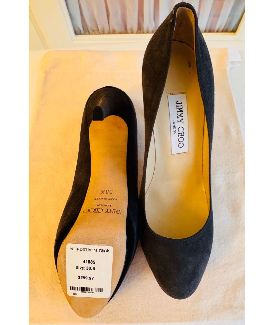 JIMMY CHOO Серые замшевые туфли, фото 3
