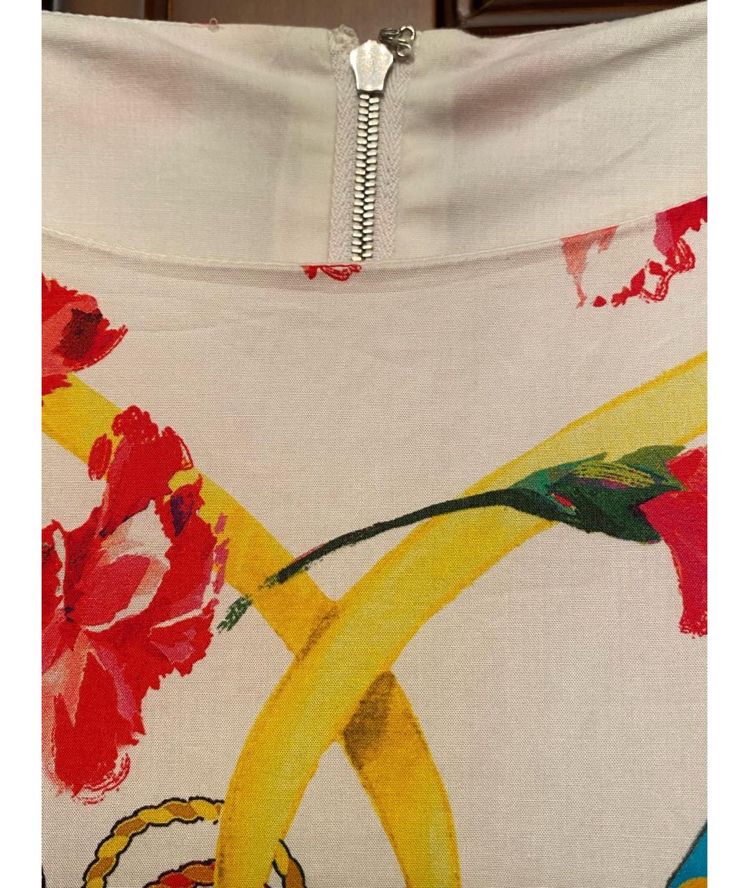 DOLCE&GABBANA Мульти хлопко-эластановое платье, фото 5