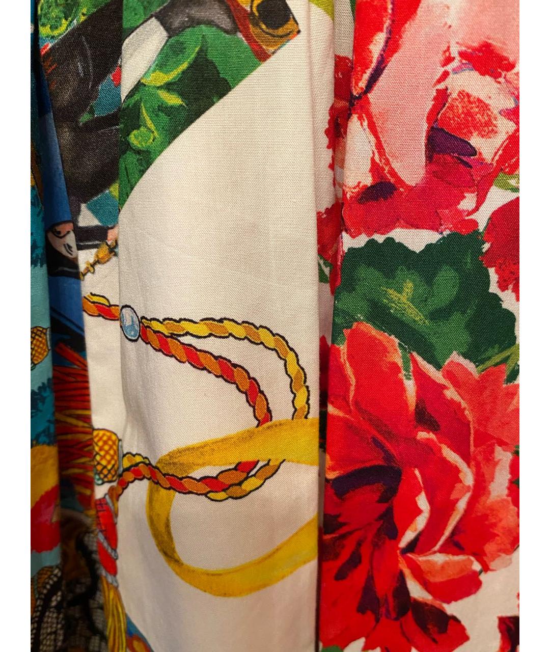 DOLCE&GABBANA Мульти хлопко-эластановое платье, фото 4