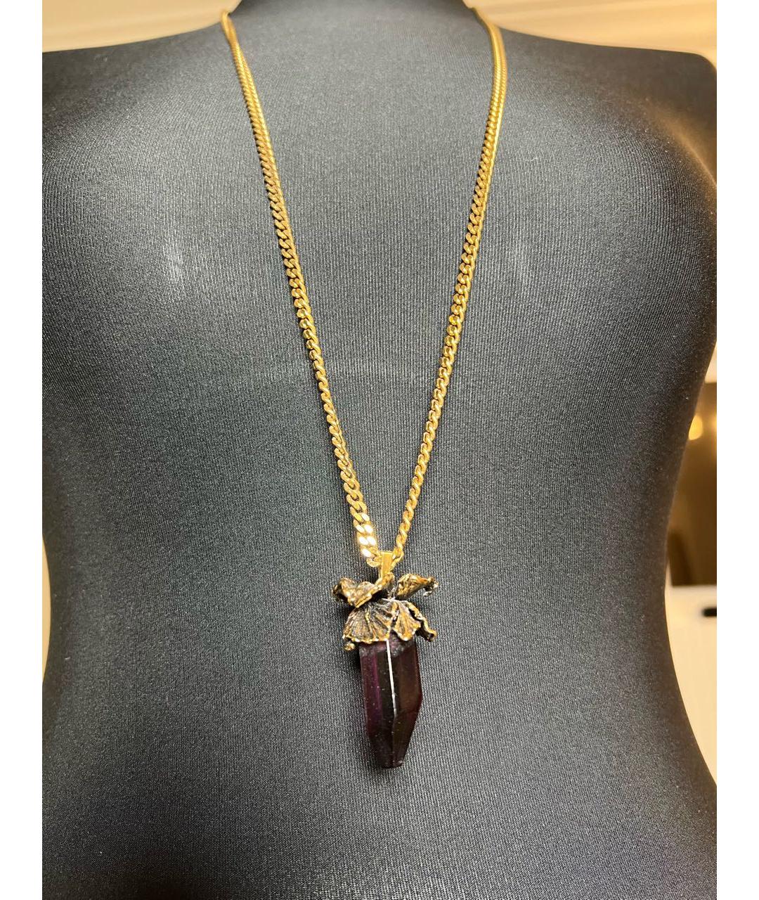 ALEXANDER MCQUEEN Бордовое колье, фото 4