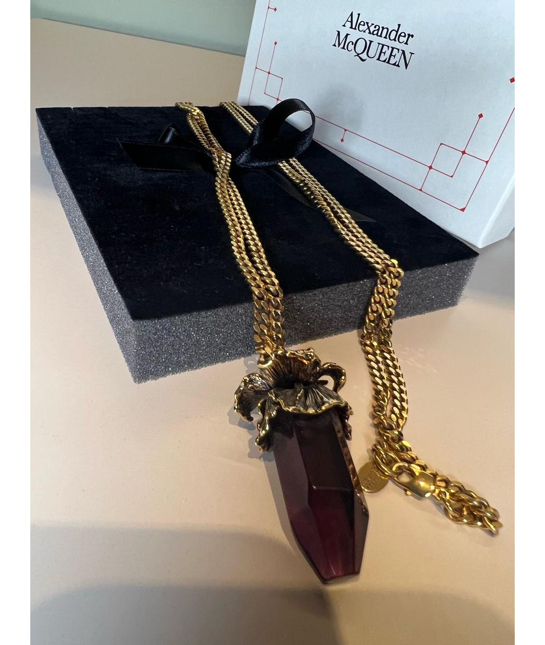 ALEXANDER MCQUEEN Бордовое колье, фото 2