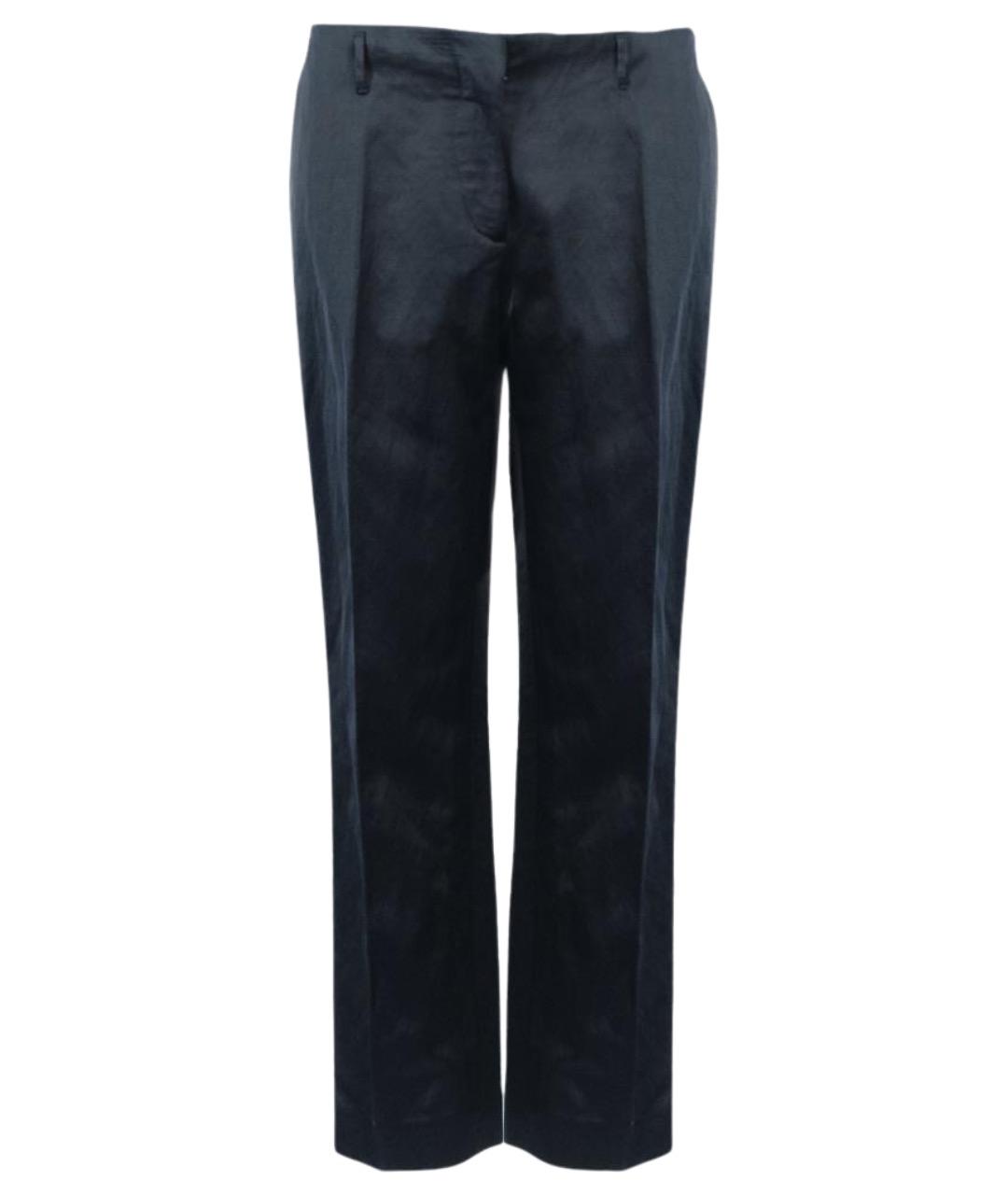 DRIES VAN NOTEN Черные вискозные прямые брюки, фото 1