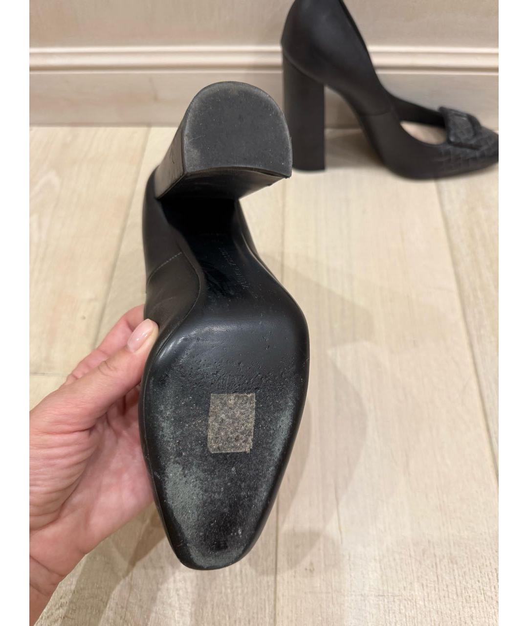 BOTTEGA VENETA Черные кожаные туфли, фото 6