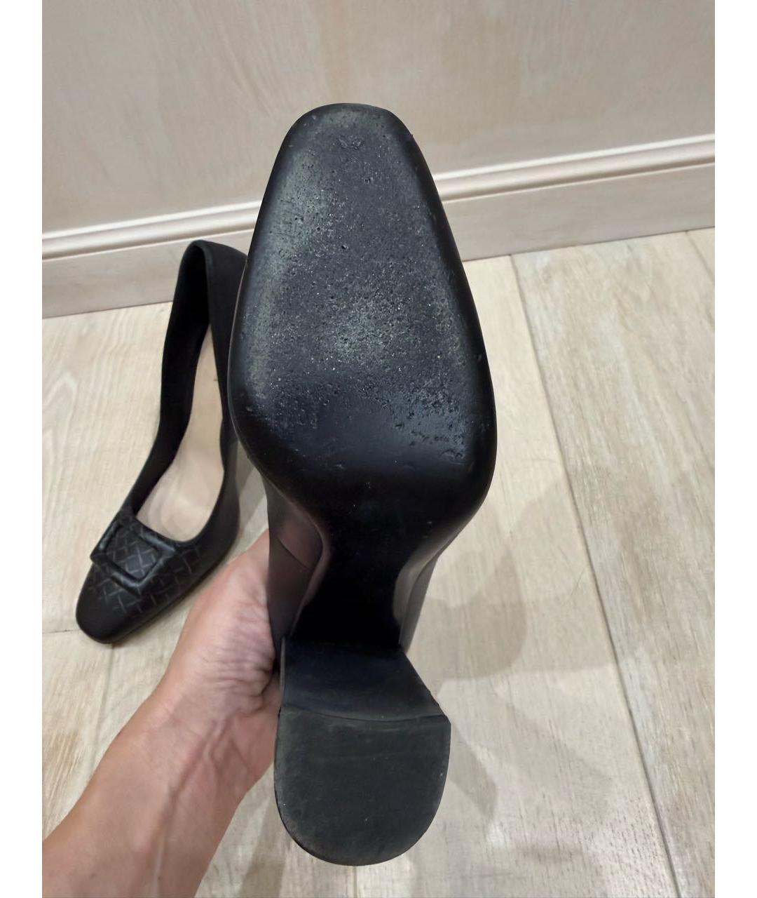 BOTTEGA VENETA Черные кожаные туфли, фото 5