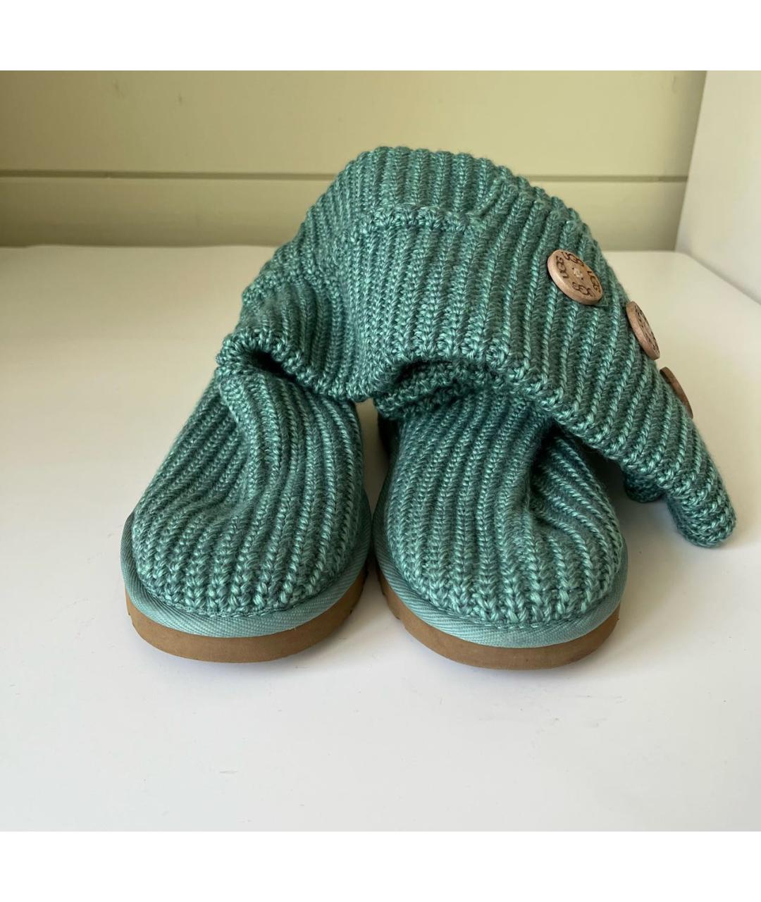 UGG AUSTRALIA Зеленые текстильные сапоги, фото 6