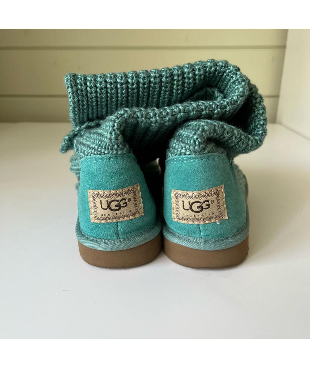UGG AUSTRALIA Зеленые текстильные сапоги, фото 8